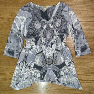 One World Stretch Blouse Top Size Small